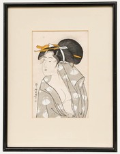 Kitagawa Utamaro (1754-1806) - Japanese Woodblock, Autumn Moon after the Bath