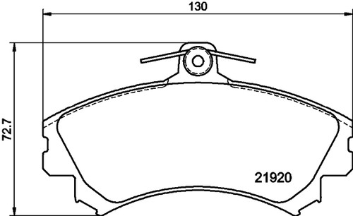 Hella brake pad set t1564 - set,