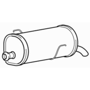 Rear exhaust silencer back - back, box