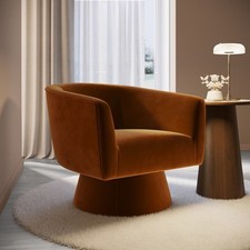 Burnt Orange Velvet Swivel