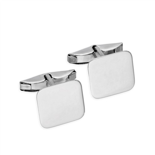 9ct white gold square - square, swivel
