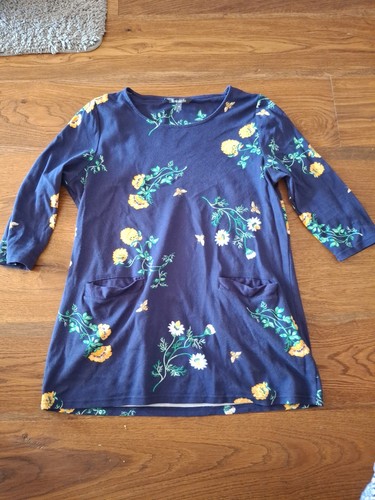 Ladies navy blue floral - blue, dress
