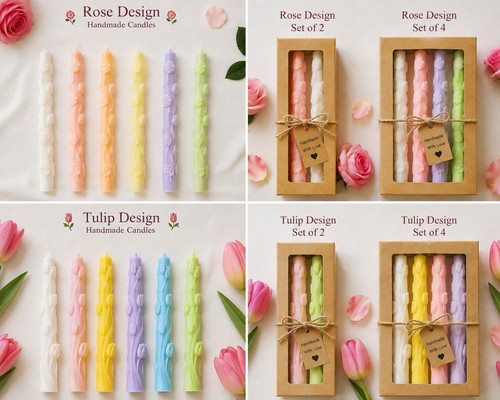 Handmade floral taper dinner - handmade, taper/dinner