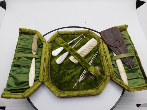 Antique victorian sewing kit - sewing,