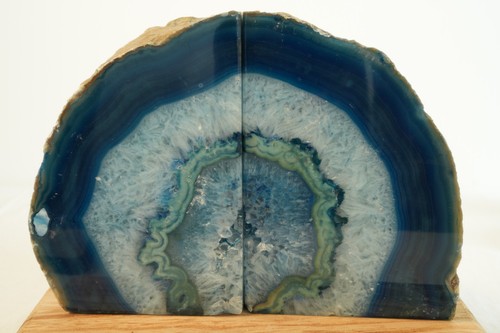 Large blue agate geode - large,
