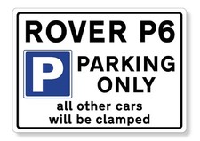Parking Sign Rover P6 Novelty