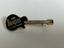 VINTAGE THE BEATLES LIVERPOOL GUITAR PIN BADGE