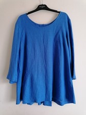 Flax 100% Linen Blue Tunic Size M