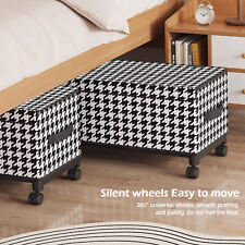 2X Under Bed Storage with Wheels Rolling Underbed Storage Containers with Lid UK
