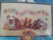 Oehlenschlager OOE Cross Stitch Kit - on 14 Count Rustico Aida - Teddy/Alphabet