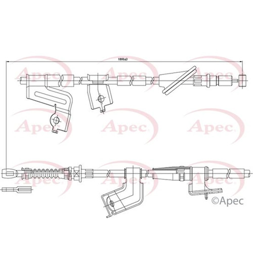 Apec handbrake cable - apec, right