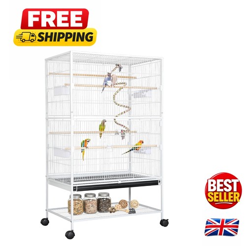 Durable white bird cage - white,