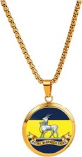 Royal Warwickshire Regiment Gold Colour Necklace With Pendant And Gift Box