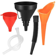 Fuel Funnels Set Plastic Long Neck Oil Funnels with Detachable Spout & Filter
