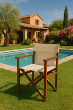 Handmade Wooden Folding Outdoor Patio Chair - "Director's Chair"