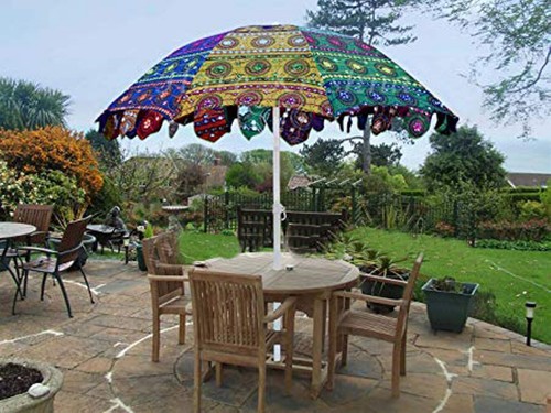Indian garden parasol mandala - garden,