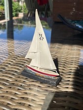 Beautiful Small Plastic Model Corsair Sailing Boat 8cm x 14cm 