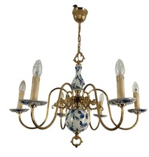 Delft Chandelier Blue White 6
