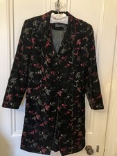 Gorgeous Favourbrook Black Velvet Embroidered Evening Jacket Size 12