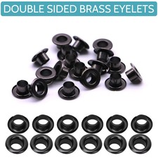 Black Brass Eyelets 5mm Double