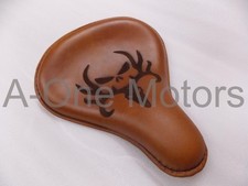 Solo Seat Deer Skull Engraved
