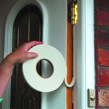 White Stormguard Draught Excluder Extra Thick Self Adhesive Weather Strip 3.5M