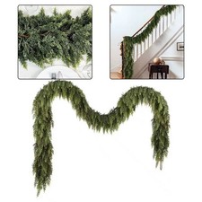 Artificial Cedar Garland for Christmas Real Touch Thick Realistic Pine Greenery