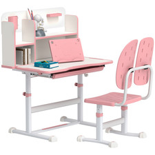 Kids Desk and Chair Set Childrens Work Station Tiltable Desktop School Study