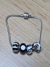 925 SILVER RHONA SUTTON CHARM BRACELET & 4 CHARMS