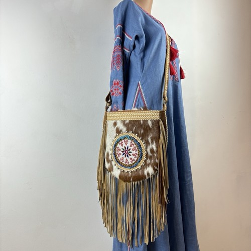Cowhide saddle bag western - cowhide,