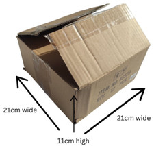 15 Cardboard Box Postage Royal Mail Small Parcel Post 21cm x 21cm x 11cm