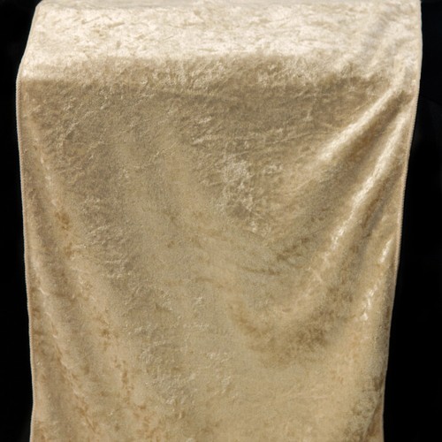 Gold velvet table - table, runner