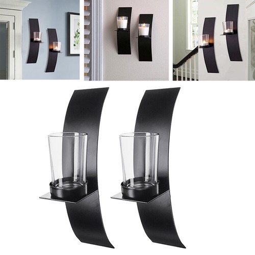 Wall mounted candle holders - 2x,