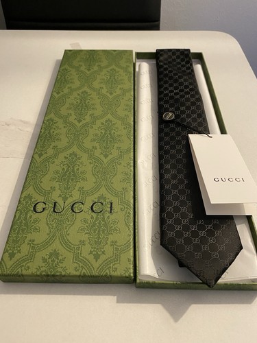 Gucci men black silk - gucci, gg
