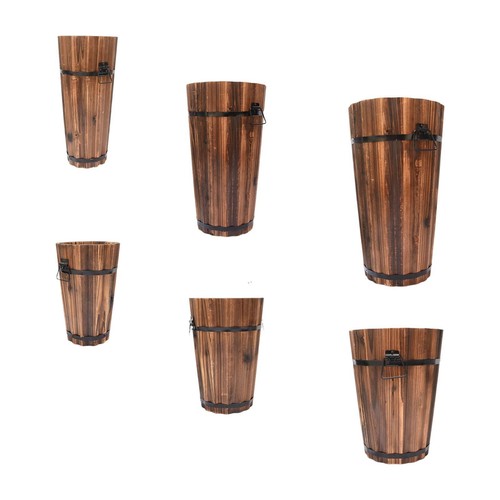 Wooden barrel planter - barrel, for