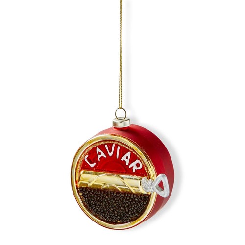 Tag ornament caviar tin - tag,