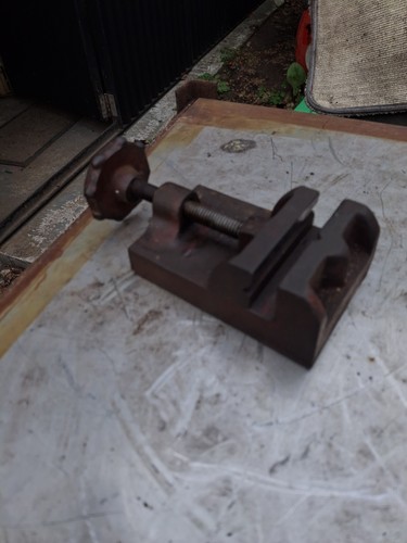 Old vintage drill - drill, vice