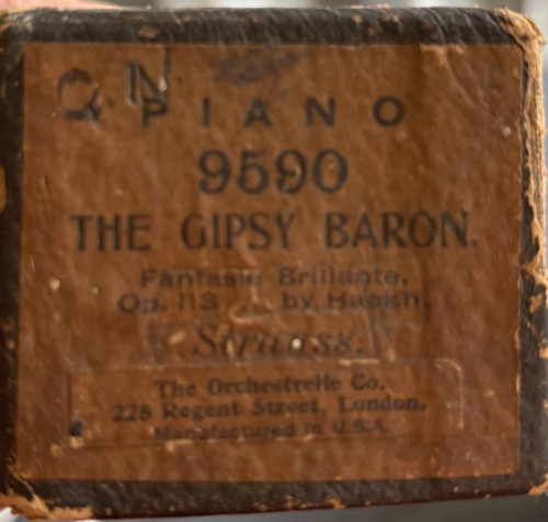 Vintage pianola roll - -, the