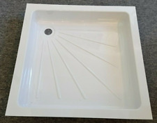 Bathroom Shower Tray 585 x 585mm White Plastic Caravan Motorhome Horsebox Boat