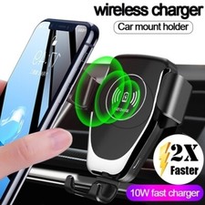 Fast Wireless Car Charger Phone Holder Bracket For Apple iPhone 13 14 15 Pro 12