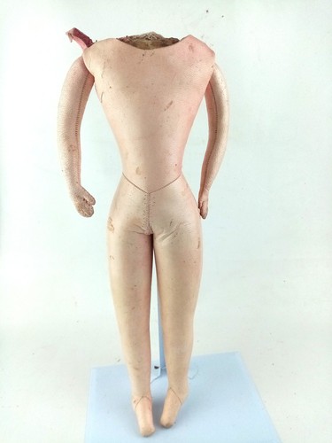 Very rare antique leather doll