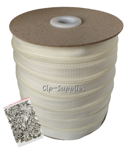 Cream no3 nylon continuous - cream, zip