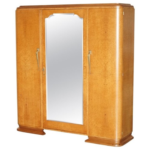 Antique art deco burr maple - deco,