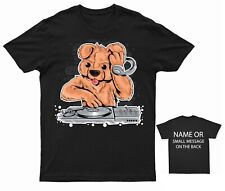 DJ teddy bear funny cartoon festival Party costume idea Mens T-Shirt Disc Jockey