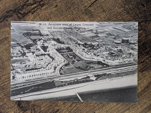 Brighton postcard aeroplane - brighton, postcard:
