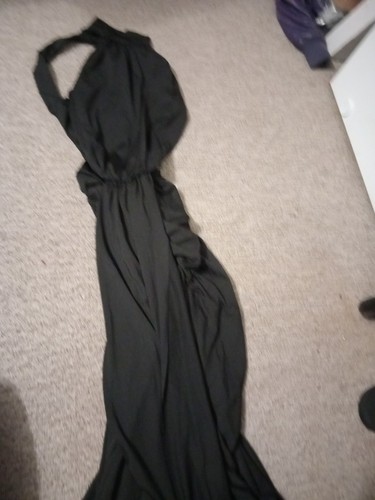Black long evening dress - long, size