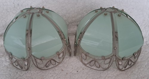 Pair vintage style frosted - vintage,