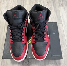 Air Jordan 1 Mid Black Gym Red