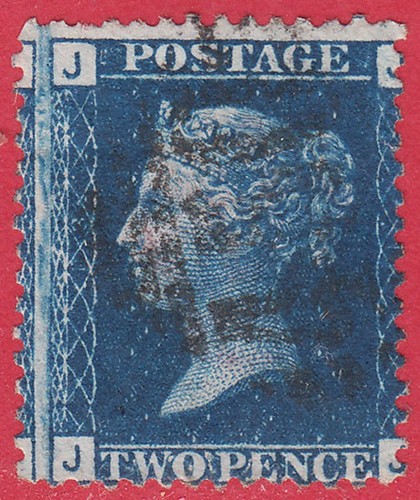 1869 blue plate - 2d, jj