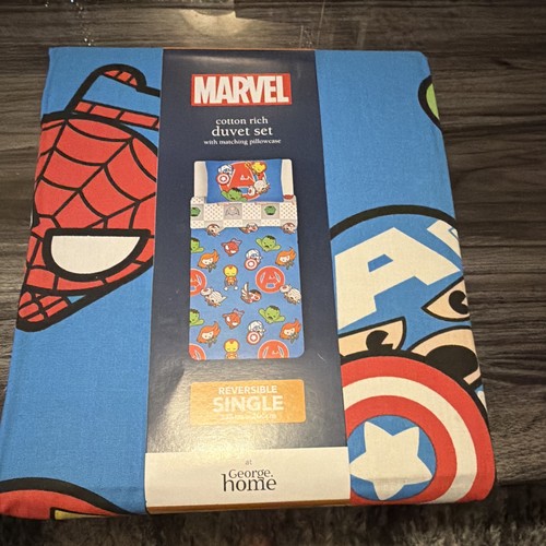Marvel reversible blue single - marvel,